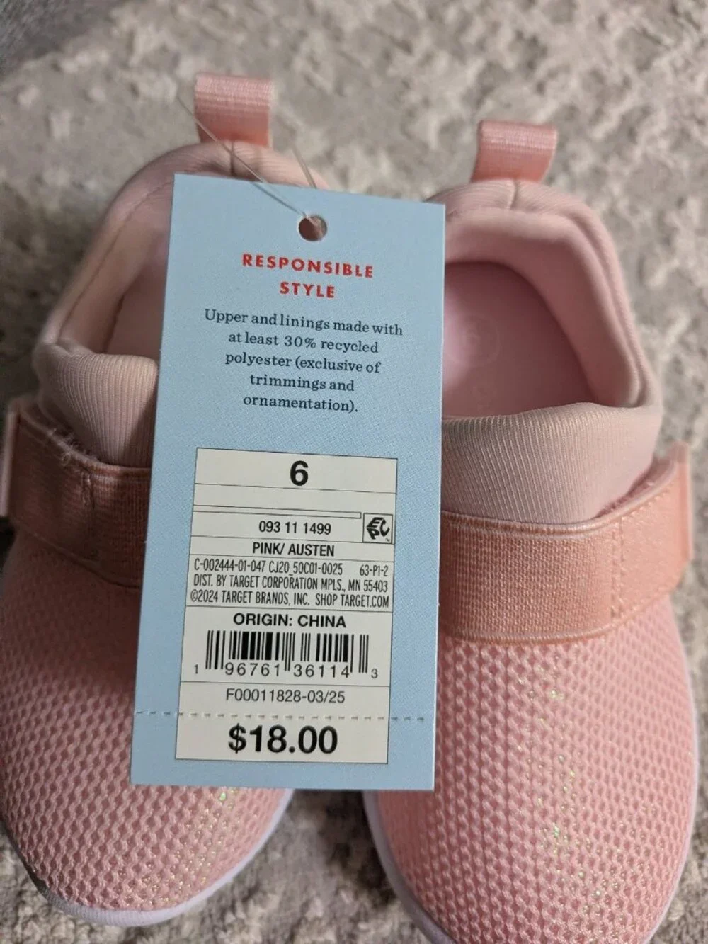 Cat & Jack Pink Austen toddler water summer shoes size 6 NWT